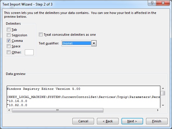 Excel Text Import Wizard 2
