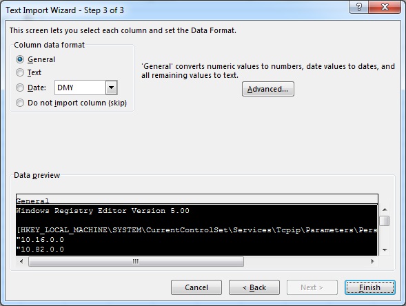 Excel Text Import Wizard 3