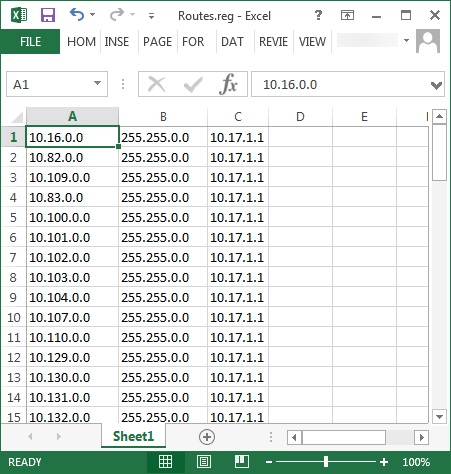 Cleaned up Excel IPs